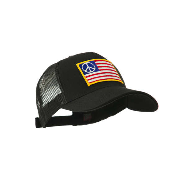Peace Flag Cap Black