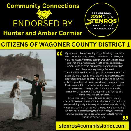 Community Connections Endorsement for Stenros - Hunter and Amber Cormier