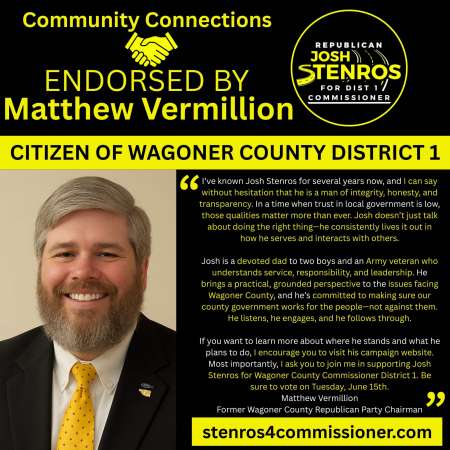 Community Connections Endorsement for Stenros - Matthew Vermillion