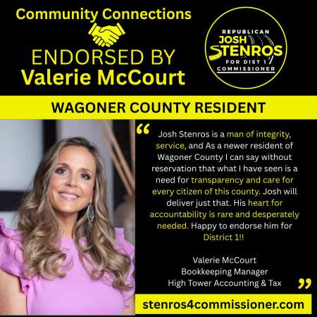 Community Connections Endorsement for Stenros - Valerie McCourt